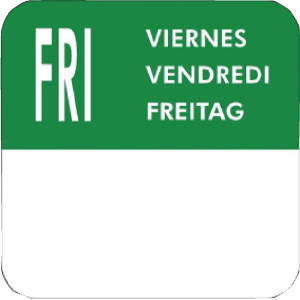 Skup naljepnica za dane u tjednu - 7 rola od 1000 - Vogue - Fourniresto