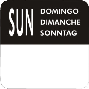 Skup naljepnica za dane u tjednu - 7 rola od 1000 - Vogue - Fourniresto