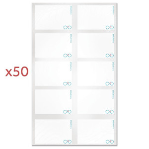 Pedeset praznih ponovno upotrebljivih naljepnica, 3 markeri i 2 krpe - FourniResto