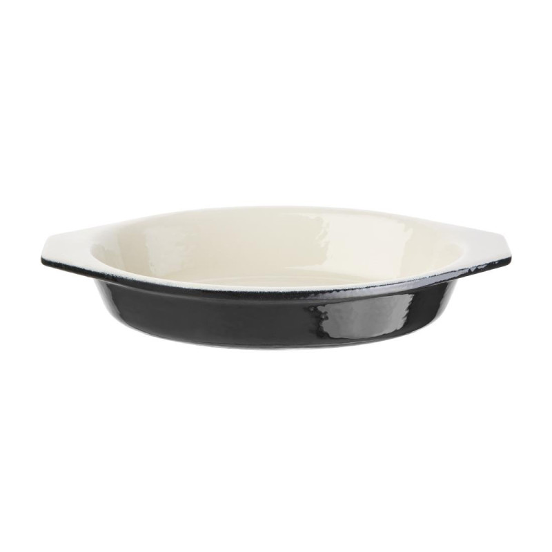 Plitka za gratin ovalnog oblika crne boje - 650 ml - Vogue