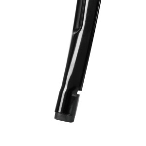 Stol Bistro kvadratnog oblika od crnog čelika - Š 668 x D 668 mm - Bolero