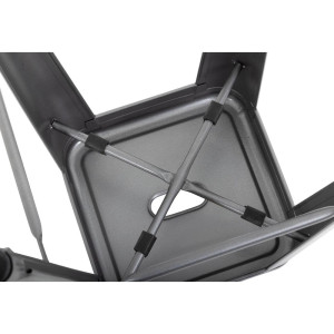 Visoki stolci od pocinčanog čelika u sivo metalik boji - Set od 4 - Bolero