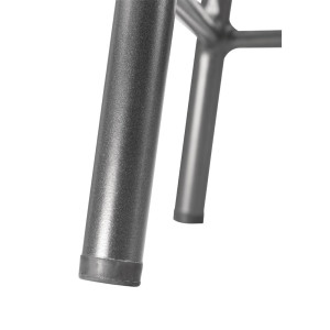 Stolice s niskim naslonom i sjedištem od drveta - siva metalik boja - set od 4 - Bolero