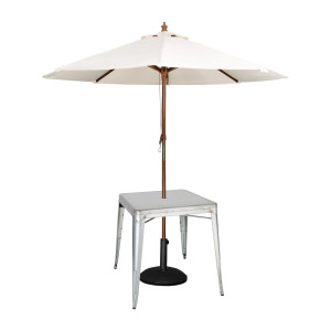 Kvadratni stol od sivog čelika - Š 668 x D 668 mm - Bolero