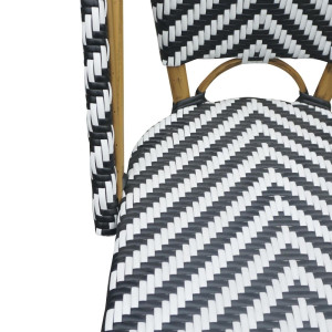 Stolica pariškog stila od crnog ratana - set od 2 - Bolero