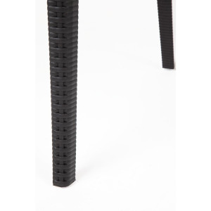 Fotelji od crnog pletiva od PP-a - set od 4 komada Bolero Restauration i Hôtellerie