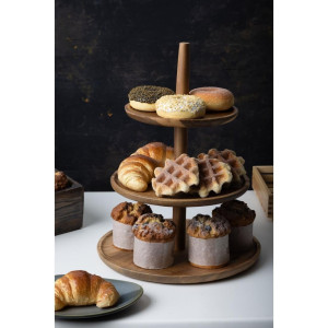 Stalak s 3 razine od akacijevog drva ø305x395 mm - Olympia