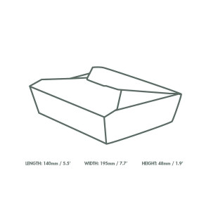 Kutije za hranu od kompostabilnog kartona br. 2 1500ml - Paket od 280 Vegware - Ekološki i praktični