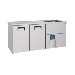 Hladnjak za pivo s 2 vrata - 2 slavine desno - CombiSteel