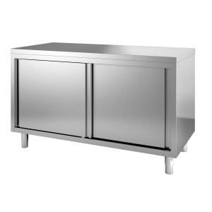 Niski inox namještaj s 2 vrata - L 2000 x P 700 mm, Profesionalna kvaliteta