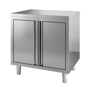 Niski inox namještaj s 2 vrata - L 800 x P 700 mm – Kvaliteta CombiSteel