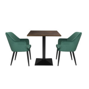 Kvadratni stol s efektom tamnog drva - 70 x 70 cm - Bolero