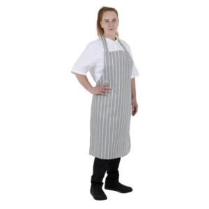 Prugasta siva i bijela pregača - Whites Chefs Clothing