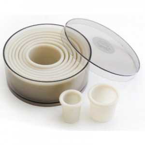 Kutija 9 okruglih glatkih emporte-pièces od najlona Lacor