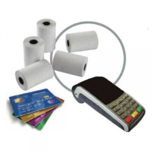 Pack of 50 Thermal Paper Rolls for POS Credit Cards - 57 x 40 x 12 mm