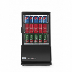 Hladnjak s bijelom staklenom vitrinom - 58 L