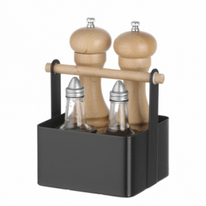 Držač pribora za jelo crne boje - 230 x 100 mm