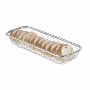 Košarica za posluživanje od nehrđajućeg čelika - 310 x 125 mm