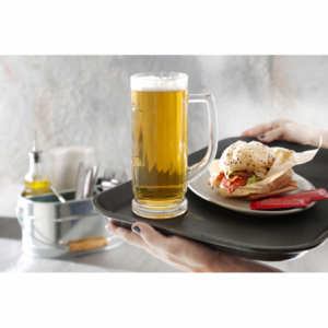 Pravokutni pladanj od polipropilena - crni - 255 x 355 mm