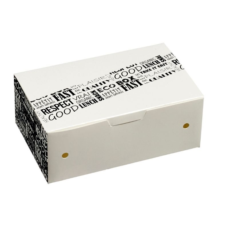 Kutija od 6 nuggetsa "District" od kartona - 114 x 73 x 45 mm - Paket od 50