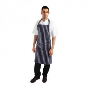 Pregača bez džepa s prugama u plavoj i bijeloj boji 965 x 710 mm - Whites Chefs Clothing - Fourniresto
