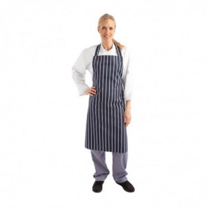 Pregača bez džepa s prugama u plavoj i bijeloj boji 965 x 710 mm - Whites Chefs Clothing - Fourniresto