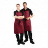 Pregača Bavette Bordeaux od polikotona 710 x 970 mm - Whites Chefs Clothing - Fourniresto
