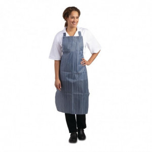 Pregača s trakama otporna na vlagu u plavoj i bijeloj boji 1016 x 711 mm - Whites Chefs Clothing - Fourniresto