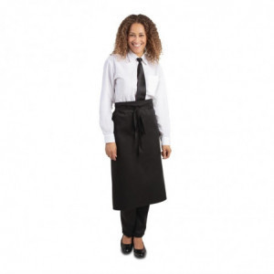Standardna crna pregača od polikotona 914 x 762 mm - Whites Chefs Clothing - Fourniresto