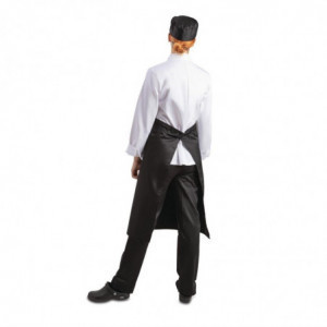 Standardna crna pregača od polikotona 914 x 762 mm - Whites Chefs Clothing - Fourniresto