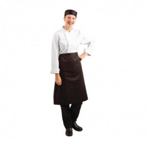 Standardni crni pregača za konobare 1000 x 700 mm - Whites Chefs Clothing - Fourniresto