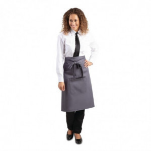 Siva antracitna pregača za konobare od polikotona 1000 x 700 mm - Whites Chefs Clothing - Fourniresto