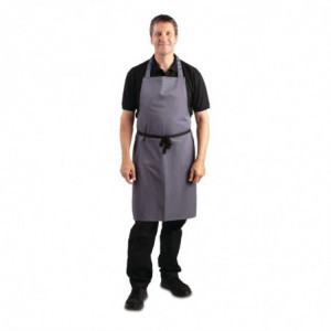 Pregača Bavette siva antracit od polikotona 711 x 965 mm - Whites Chefs Clothing - Fourniresto