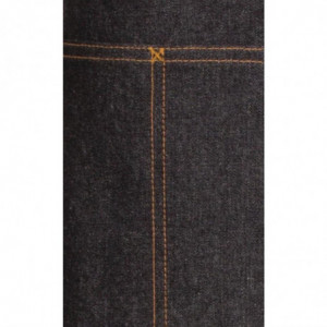 Pregača Limonadara Crna Memphis od pamuka 585 x 305 mm - Chef Works - Fourniresto