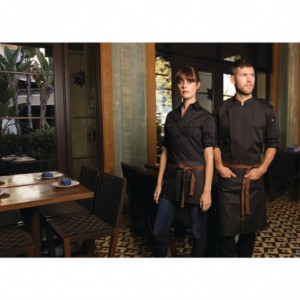 Pregača Limonadara Crna Memphis od pamuka 585 x 305 mm - Chef Works - Fourniresto