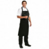 Pregača Bavette Crna od polikotona 900 x 1040 mm - Whites Chefs Clothing - Fourniresto