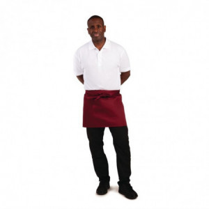 Pregača za konobare kratka bordo boje od polikotona 373 x 750 mm - Whites Chefs Clothing - Fourniresto