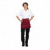Pregača za konobare kratka bordo boje od polikotona 373 x 750 mm - Whites Chefs Clothing - Fourniresto