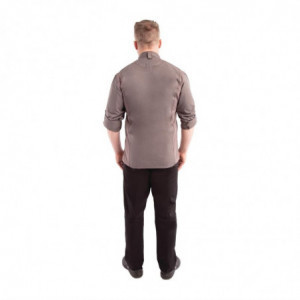 Kuharska jakna s dvosmjernim patentnim zatvaračem u sivoj grafitnoj boji Hartford - Veličina M - Chef Works - Fourniresto