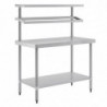Veliki inox stol za pripremu s nosačem GN posuda 1800 x 600 mm - Vogue - Fourniresto