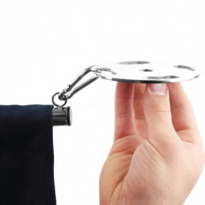 Ograda od crvenog platna s šipkama i pričvršćivačima - Bolero - Fourniresto