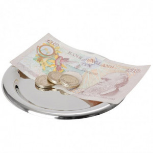 Pladanj za račun izrađen od nehrđajućeg čelika promjera 140 mm - FourniResto - Fourniresto