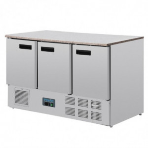 Hladnjak s pozitivnim hlađenjem s radnom površinom od mramora 368 L - Polar - Fourniresto