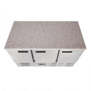 Hladnjak s pozitivnim hlađenjem s radnom površinom od mramora 368 L - Polar - Fourniresto