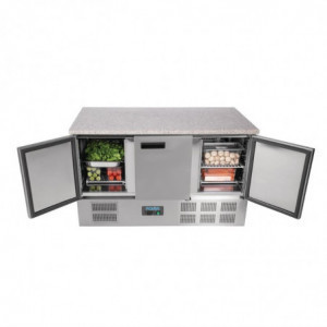 Hladnjak s pozitivnim hlađenjem s radnom površinom od mramora 368 L - Polar - Fourniresto