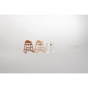 Visoka stolica od bijelog drva - Bolero - Fourniresto