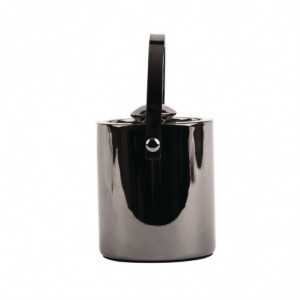 Kanta za led sivog titana dvostrukog zida s poklopcem 1 L - Olympia - Fourniresto