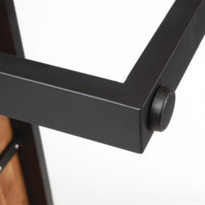 Industrijske klupe od čelika i acaija 160 cm - Set od 2 - Bolero - Fourniresto