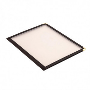 Zaštitnik jelovnika američkog stila A4 četiri stranice crni - Olympia - Fourniresto