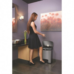 Koš za smeće s pedalom Slim Jim od nehrđajućeg čelika - 30L - Rubbermaid